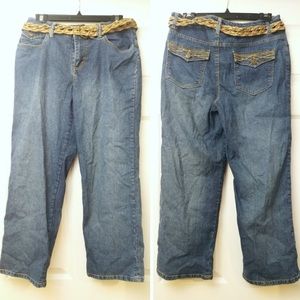 SONOMA Size 8 Blue Jeans w Matching Brown Belt